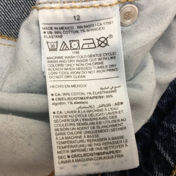 Old Navy Sky High Wide Leg Jeans Stretch size 12 length 31" - Picture 7 of 8